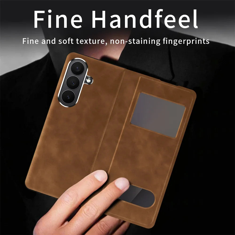Luxury Leather Smart View Case
