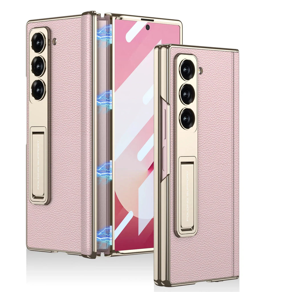 Premium Leather Magnetic Stand Case