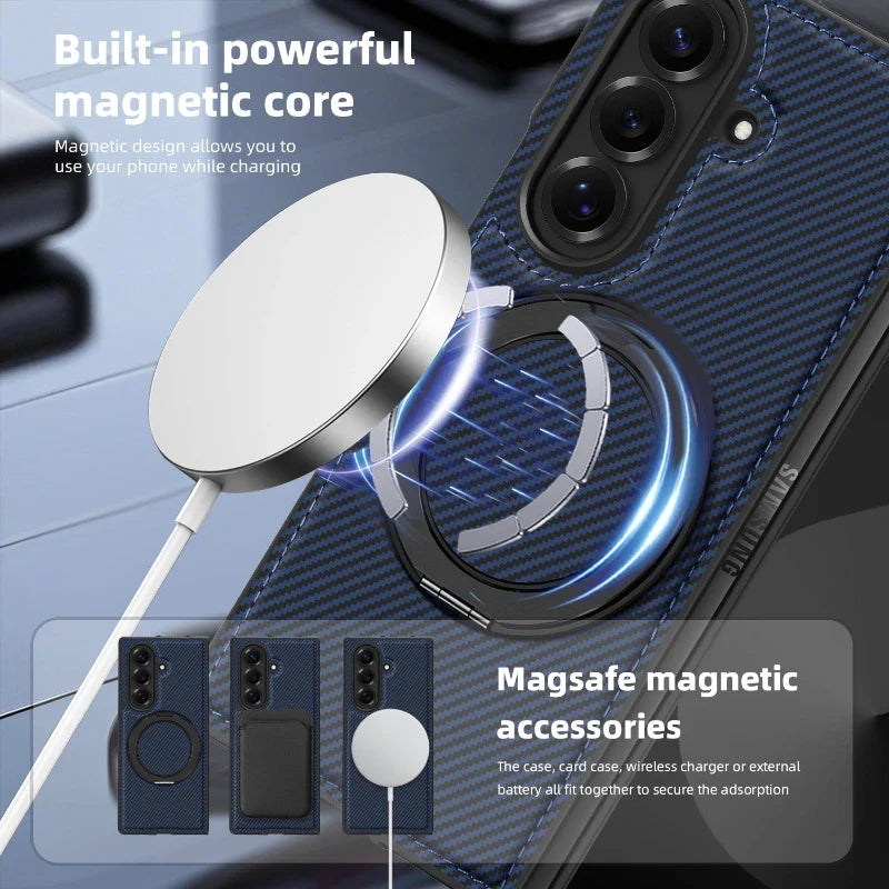 Carbon Fiber Magnetic Ring Case
