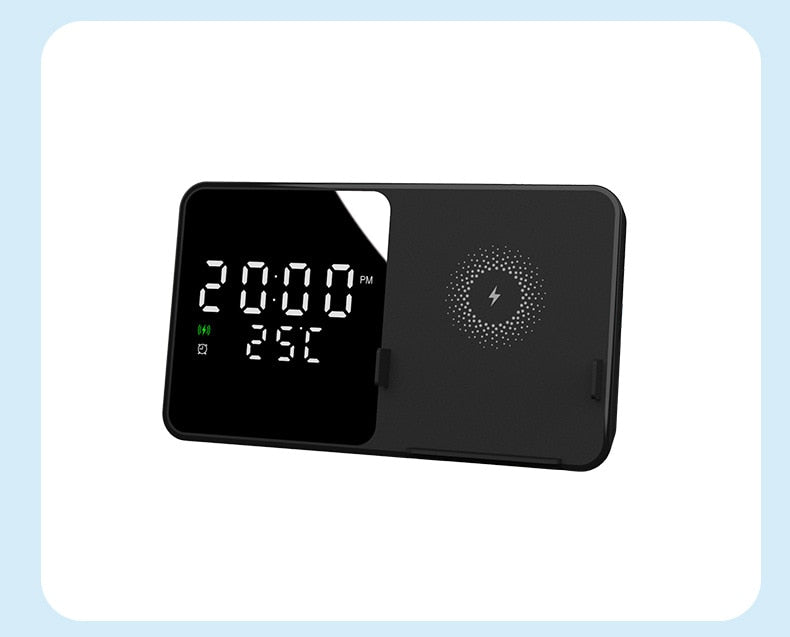 4 in 1 Wireless Charger for Samsung Galaxy S23 S22 Ultra Fast Charging Dock Station for Galaxy Watch 5 Pro Buds LED Alarm Clock