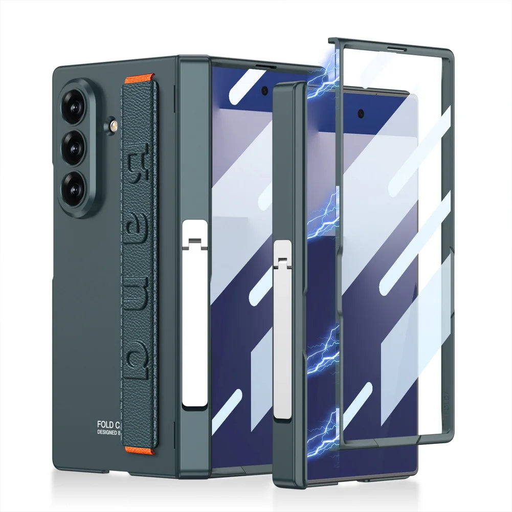 Magnetic Kickstand Case with Hand Strap