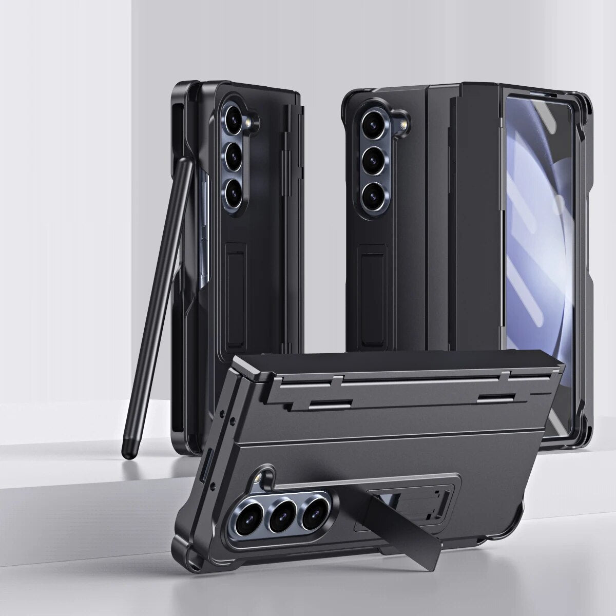 Shockproof Case With Screen Protection Touch Pen & Kickstand For Galaxy Z Fold 5