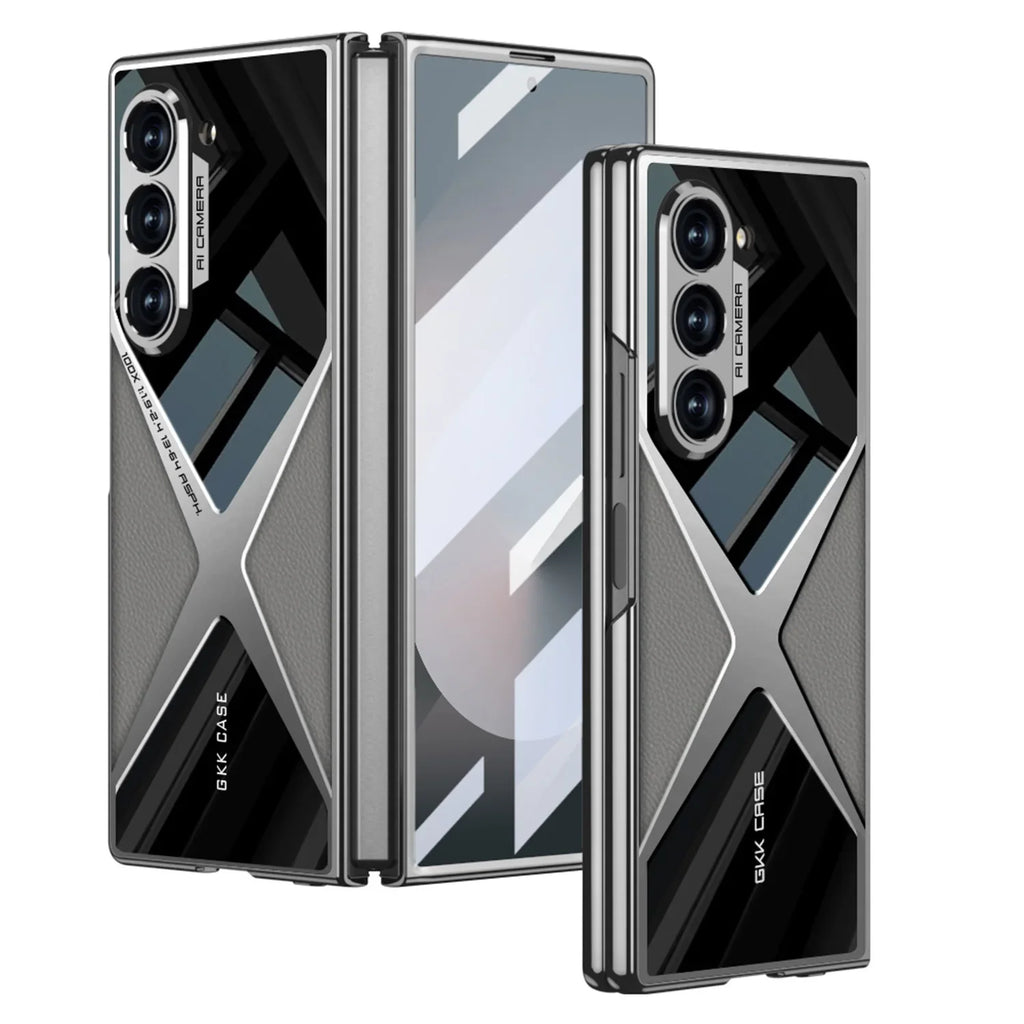 Luxury Leather Case with Camera Protection For Samsung Galaxy Z Fold 6