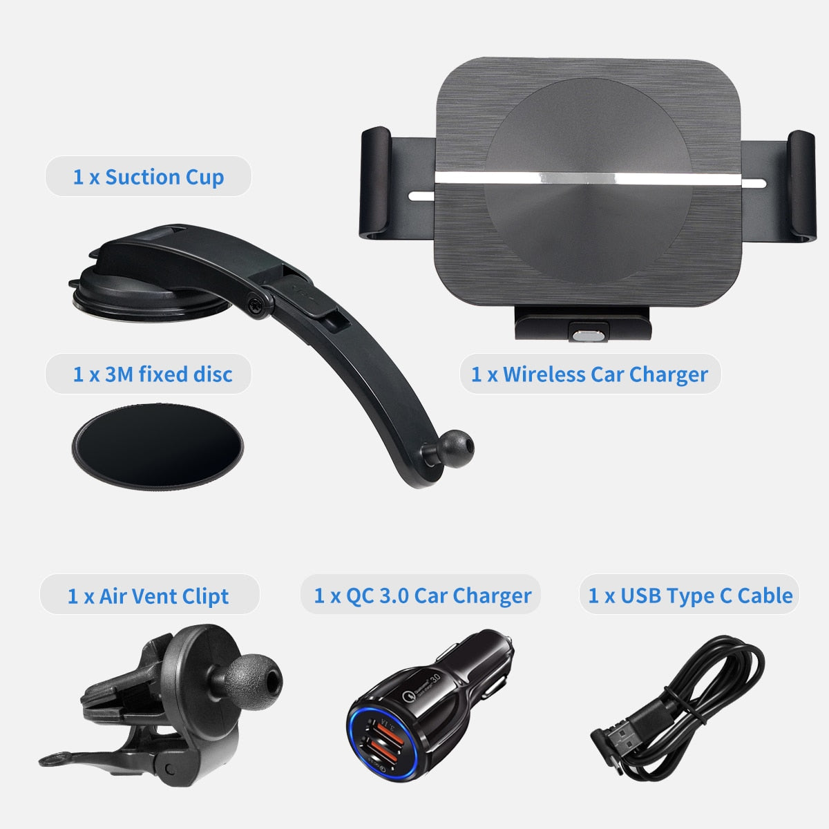Car Mount For Z Fold 5 Dual Coil Wireless Car Charger