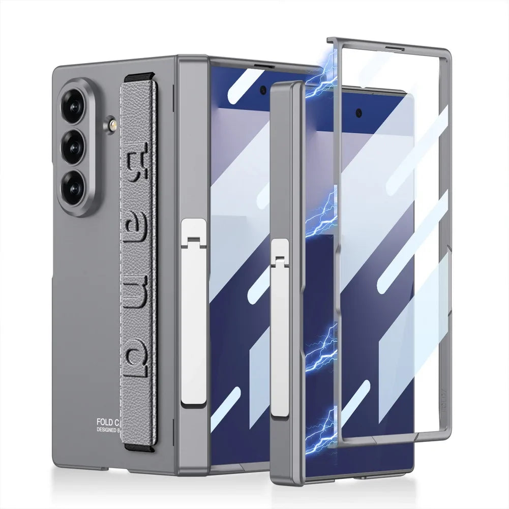 Magnetic Kickstand Case with Hand Strap