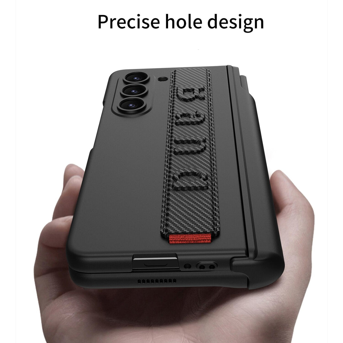 Z Fold 5 Case | Magnetic Hinge Wristband Phone Cover