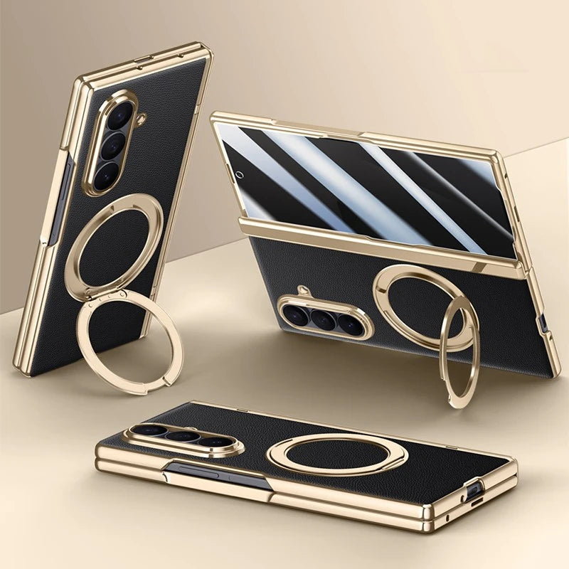 Magnetic Ring Case with Screen Protection