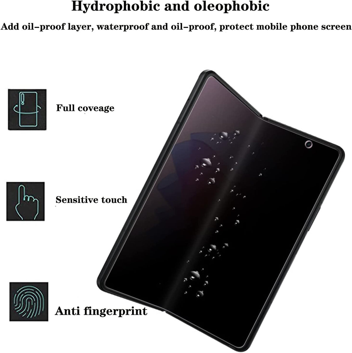 Anti-Peeping Front & Back Screen Privacy Protector For Galaxy Z Fold 4