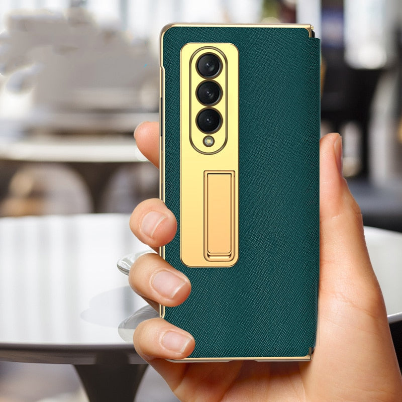 Leather Flip Cover For Galaxy Z FOLD 4